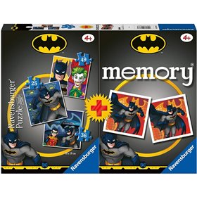 Ravensburger Memory + 3 Παζλ Batman  Ravensburger Memory + 3 Παζλ Batman