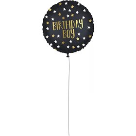 PROCOS Μπαλόνι Decorata Foil Black - Gold Birthday Boy 46Εκ. 1Τμχ  PROCOS Μπαλόνι Decorata Foil Black - Gold Birthday Boy 46Εκ. 1Τμχ