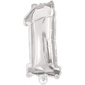 PROCOS Μπαλόνι Decorata Silver Foil 96Εκ. Νο 1 Άσημι  PROCOS Μπαλόνι Decorata Silver Foil 96Εκ. Νο 1 Άσημι