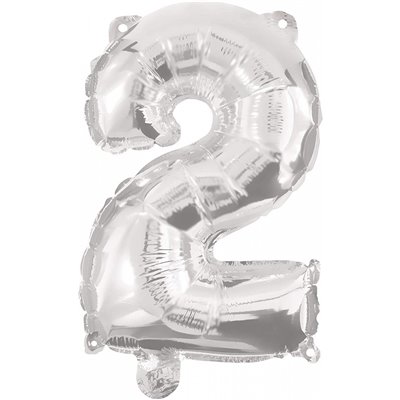 PROCOS Μπαλόνι Decorata Silver Foil 96Εκ. Νο 2 Ασημί 