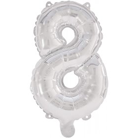 PROCOS Μπαλόνι Decorata Silver Foil 96Εκ. Νο 8 Ασημί  PROCOS Μπαλόνι Decorata Silver Foil 96Εκ. Νο 8 Ασημί