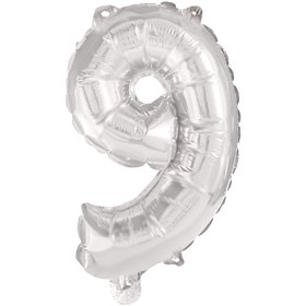 PROCOS Μπαλόνι Decorata Silver Foil 96Εκ. Νο 9 Ασήμι  PROCOS Μπαλόνι Decorata Silver Foil 96Εκ. Νο 9 Ασήμι