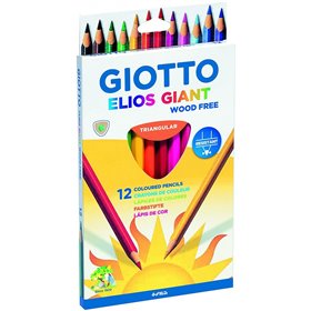 Giotto Elios Giant Ξυλομπογιές 12 Τεμαχίων  Giotto Elios Giant Ξυλομπογιές 12 Τεμαχίων
