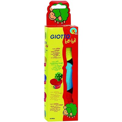 Giotto Bebe Πλαστοζυμαράκι Με Φυσικά Συστατικά 3 X 100 Gr Κίτρινο - Μπλε - Κόκκινο 