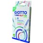 Giotto Turbo Glitter Μαρκαδόροι Παστέλ Χρώματα 8 Τεμάχια 