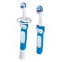 MAM Learn To Brush Set Εκπαιδευτική Οδοντόβουρτσα + Βρεφική Οδοντόβουρτσα - Μπλε - 2Τεμάχια (5M+) 