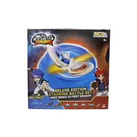 Auldey Toys Infinity Nado V Stackable – Deluxe Battle Set Arena Ares Wings Vs Fiery Dragon 