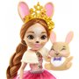 Mattel Enchantimals Royals Brystal Bunny Κούκλα Και Οικογένεια Λαγουδάκια 