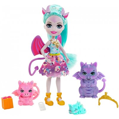 Mattel Enchantimals Royals - Κούκλα Και Οικογένεια Δράκοι 