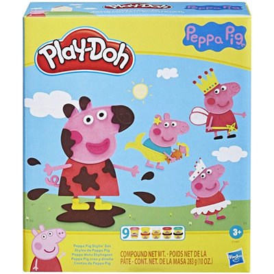 Hasbro Play-Doh Peppa Pig Σετ Με 9 Δοχεία Και 11 Αξεσουάρ 