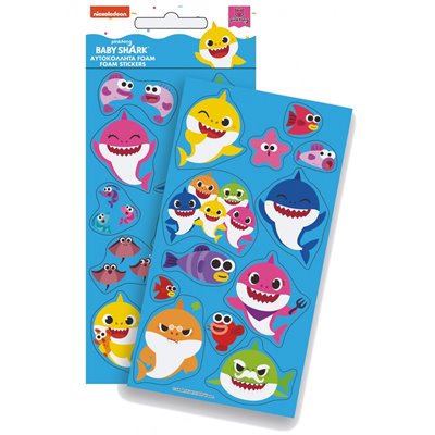 GIM Sticker Foam Paw Baby Shark Αυτοκόλλητα 