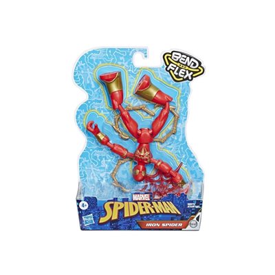 Hasbro Marvel Spider-Man Bend Και Flex Iron Spider Action Figure, 6 Ιντσών, Περιλαμβάνει Αξεσουάρ Blast 