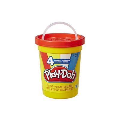 Hasbro Play-Doh Classic Colors Tub Με 4 Κλασικά Χρώματα - Κόκκινο, Μπλε, Κίτρινο Και Λευκό 