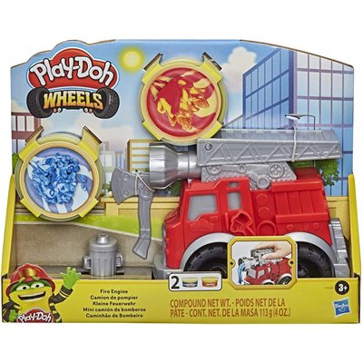 Hasbro Play-Doh Wheels Fire Engine Playset With 2 Non-Toxic Modeling Compound Cans 