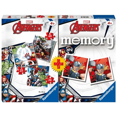 Ravensburger Memory + 3 Παζλ Avengers 
