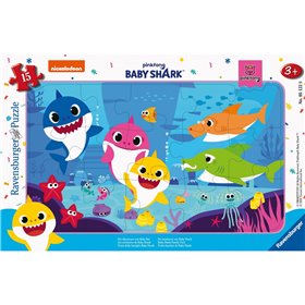 Ravensburger Παζλ Καρτέλα 15 Τεμ. Baby Shark  Ravensburger Παζλ Καρτέλα 15 Τεμ. Baby Shark