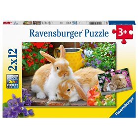 Ravensburger Παζλ 2X12 Τεμ. Γλυκά Ζωάκια 