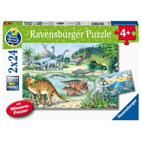 Ravensburger Παζλ 2X24 Τεμ. Δεινόσαυροι 