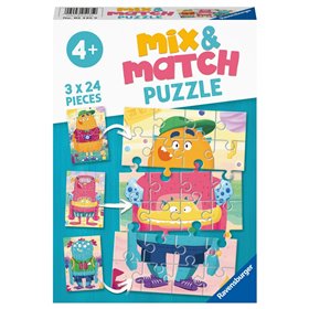 Ravensburger Παζλ 3X24 Τεμ. Mix And Match Τερατάκια 