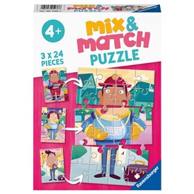 Ravensburger Παζλ 3X24 Τεμ. Mix And Match Αγαπημένα Επαγγέλματα 