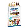 Giotto Turbo Maxi Skin Tones Μαρκαδόροι Χοντροί 6 Τεμάχια 