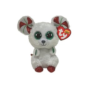 ty Beanie Boos Chimney Χνουδωτό Ποντικάκι Χριστουγέννων Λευκό 15Εκ 