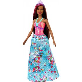 Mattel Barbie Κούκλα Πριγκίπισσας Dreamtopia (Μελαχρινή Με Ροζ Ραβδωτά Μαλλιά) 