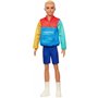 Mattel Barbie Ken Fashionistas Doll 163, Με Ξανθά Μαλλιά Φορά Μπλουζάκι Μπλε Σορτς Και Λευκές Μπότες 