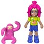 Mattel Polly Pocket Mini Σετάκια Flip And Reveal Tropical Sloth Βραδύποδας 