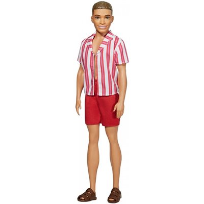 Mattel Barbie Ken 60Η Επέτειος Κούκλα Στο Throwback Beach Look With Swimsuit Και Sandals 