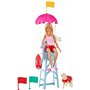 Mattel Barbie Lifeguard Playset Σετ Αθλητικά Επαγγέλματα Ξανθιά Κούκλα Ναυαγοσώστρια 