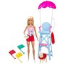 Mattel Barbie Lifeguard Playset Σετ Αθλητικά Επαγγέλματα Ξανθιά Κούκλα Ναυαγοσώστρια 