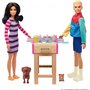 Mattel Barbie Έπιπλα Mini Playset Με Κατοικίδιο Σκυλάκι, Επιτραπέζιο Ποδοσφαιράκι Και Αξεσουάρ 