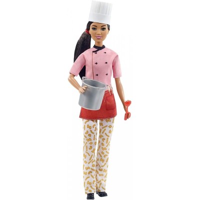 Mattel Barbie Pasta Chef Μελαχρινή Κούκλα (30,40-Cm) Σεφ 