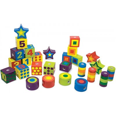 Melissa and Doug Ξύλινο Εκπαιδευτικό Παιχνίδι Με Κορδόνια 