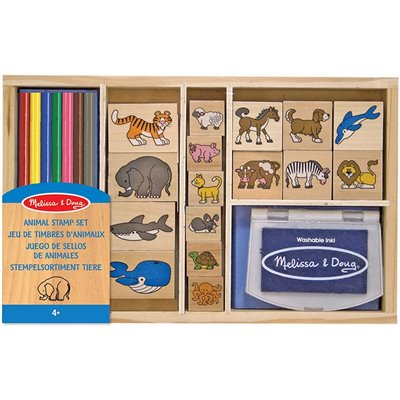 Melissa and Doug Animal Stamp Set Σφραγίδες Με Ζώα Τέχνες Και Χειροτεχνία 