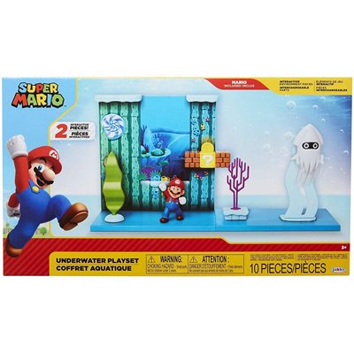 JAKKS PACIFIC Super Mario Underwater Playset With Interactive Enviromentpiece Σετ Παιχνιδιού 