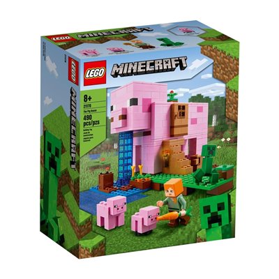 LEGO Minecraft The Pig House Building Set With Alex Και Creeper Το Χοιροστάσιο 