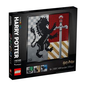 LEGO Art Harry Potter Hogwarts Crests Poster Θυρεοί Του Χόγκουαρτς  LEGO Art Harry Potter Hogwarts Crests Poster Θυρεοί Του Χόγκουαρτς
