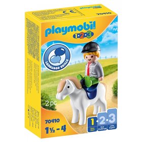 Playmobil 1.2.3 Αγοράκι Με Πόνι  Playmobil 1.2.3 Αγοράκι Με Πόνι