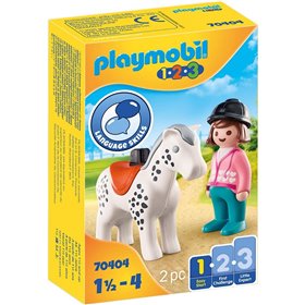 Playmobil 1.2.3 Αναβάτρια Με Άλογο  Playmobil 1.2.3 Αναβάτρια Με Άλογο