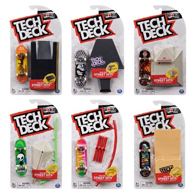 TECH DECK World Edition Street Hits Μινιατούρα Τροχοσανίδα Με Ράμπα - Διάφορα Σχέδια 