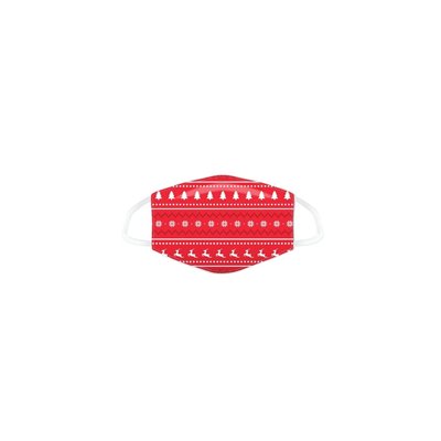 Puckator Red Christmas Jumper Pattern Face Covering - Large Χριστουγεννιάτικο Πουλόβερ 