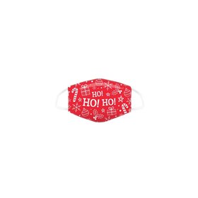 Puckator HO HO HO Red Christmas Icons Face Covering - Large  Puckator HO HO HO Red Christmas Icons Face Covering - Large