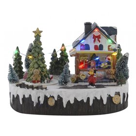 Epam Χριστουγεννιάτικο Φωτιζόμενο Χωριουδάκι Με Μουσική - 2 Σχέδια  Epam Χριστουγεννιάτικο Φωτιζόμενο Χωριουδάκι Με Μουσική - 2 Σχέδια