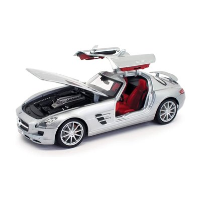 Maisto Mercedes Benz SLS AMG Silver Metallic Special Edition 1/18 Diecast 