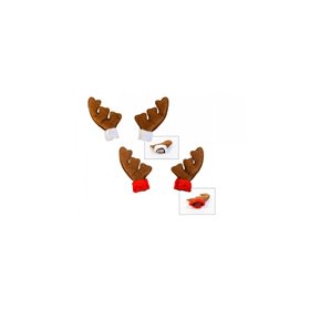 Christakopoulos Χριστουγεννιάτικα Κλαμεράκια Κερατάκια 13 Εκ. - 2 Χρώματα 