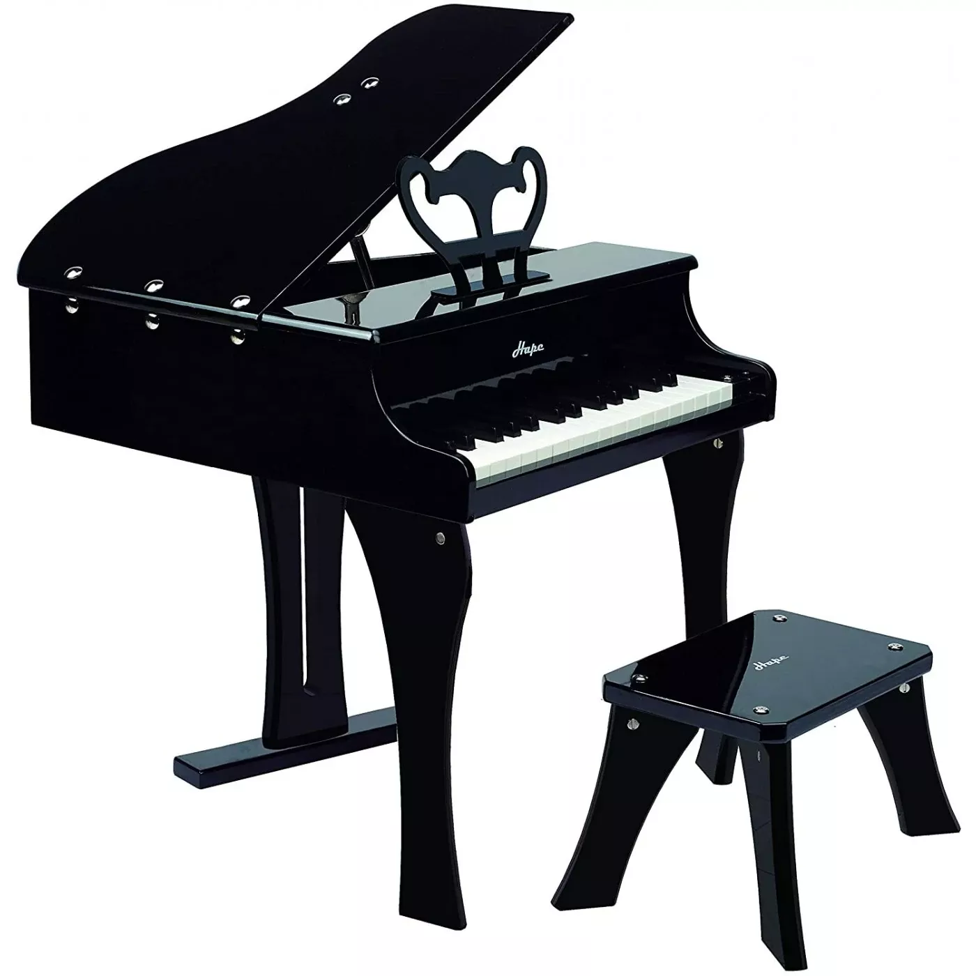 Hape Early Melodies Grand Piano Ξύλινο Πιάνο 30 Πλήκτρων - Μαύρο 