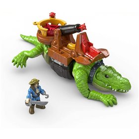 Fisher-Price Imaginext Κροκόδειλος Τέρας Και Πειρατής Με Αξεσουάρ 