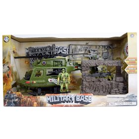  Military Base Στρατιωτικό Σετ Με Ελικόπτερο 